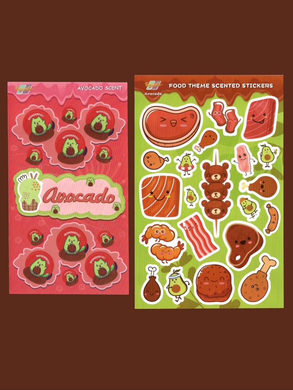 Modern Avacado Scented Scratch n' Sniff Stickers 2 Sheets